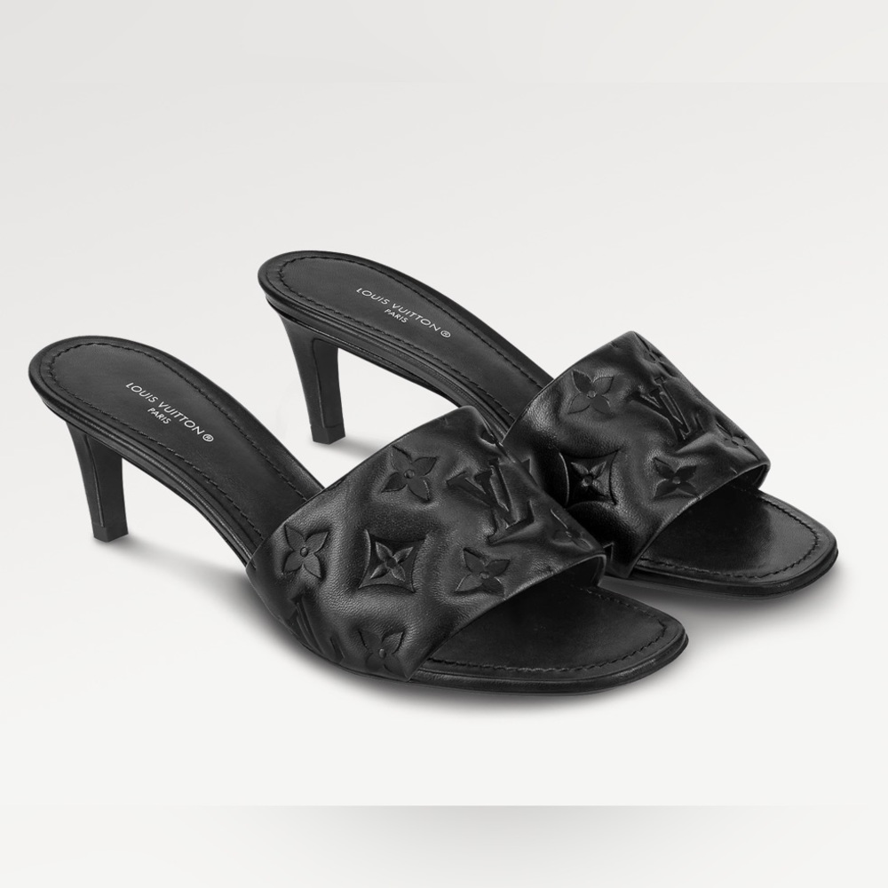 LOUIS VUITTON Revival Mule. Black. Size 39